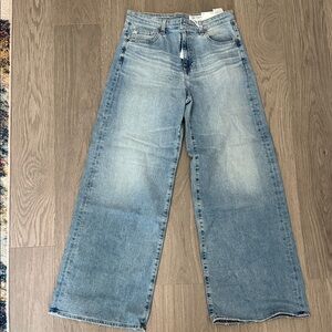 AG Adriano Goldschmied Light Blue Wide-Leg Jeans